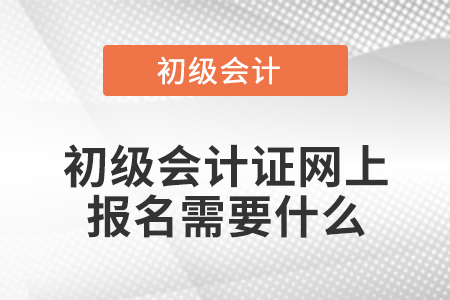 初級會計證網上報名需要什么