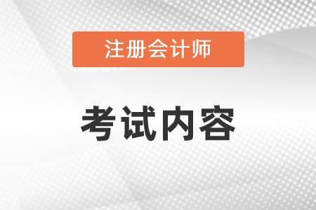 注冊會計師考試內容知識點
