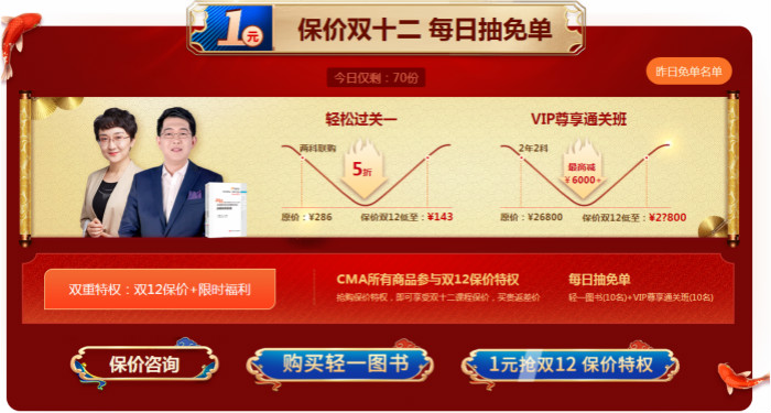 CMA雙十二保價