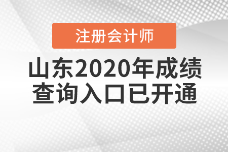 山東2020年注冊會計(jì)師成績查詢?nèi)肟谝验_通