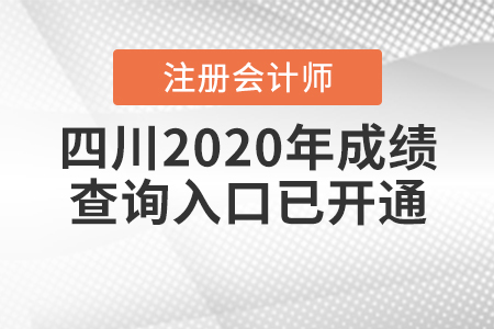 2020年四川注冊(cè)會(huì)計(jì)師成績(jī)查詢?nèi)肟陂_(kāi)通了！