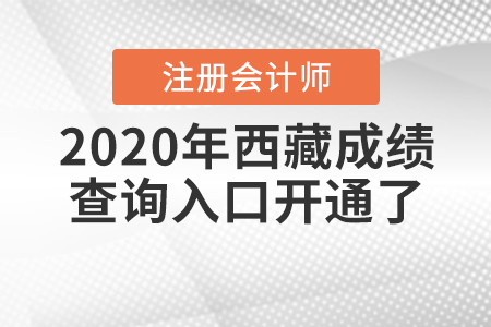 速來！2020年西藏注冊會計師成績查詢?nèi)肟陂_通了！