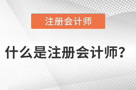 什么是注冊會計師？