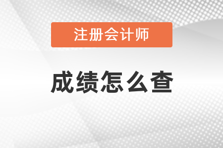 2020年注冊會計師成績出來了，該怎么查？