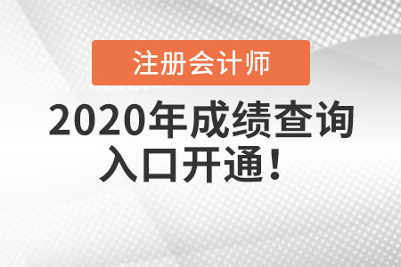 2020年注冊會計師成績查詢入口開通！