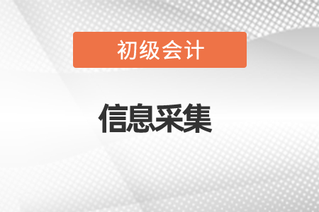 初級會計信息采集是什么意思？