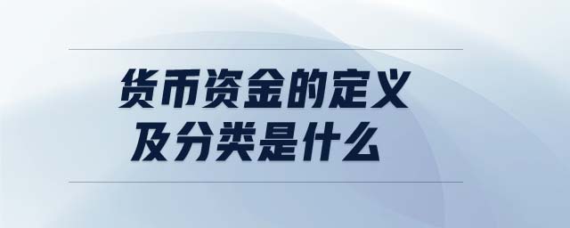 貨幣資金的定義及分類是什么