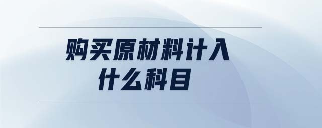 購買原材料計入什么科目