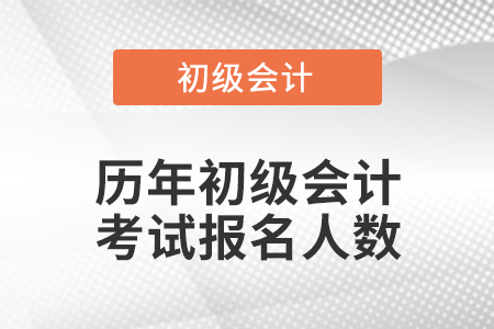 歷年初級會計考試報名人數
