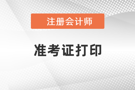 2021北京市通州區注冊會計師考試準考證可以打印了嗎？