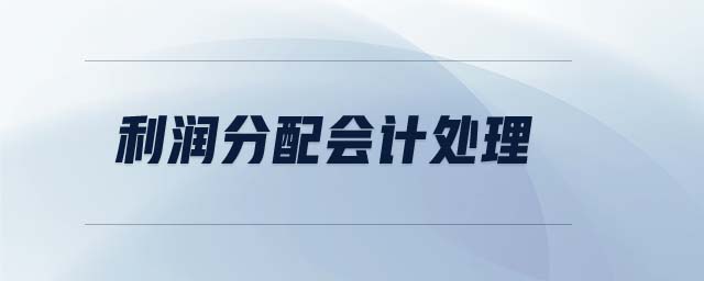 利潤分配會計處理