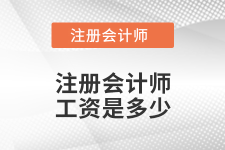 注冊會計師工資是多少？
