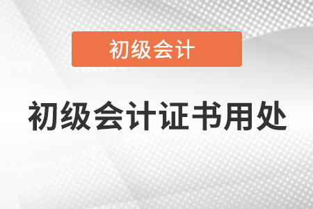初級會計證書用處