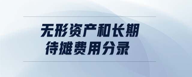 無形資產和長期待攤費用分錄