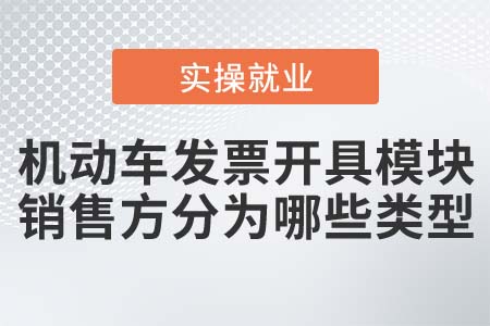 開通機動車發票開具模塊的銷售方分為哪些類型？