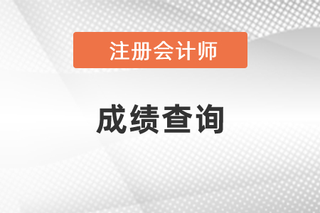 注冊會計師成績查詢登錄入口