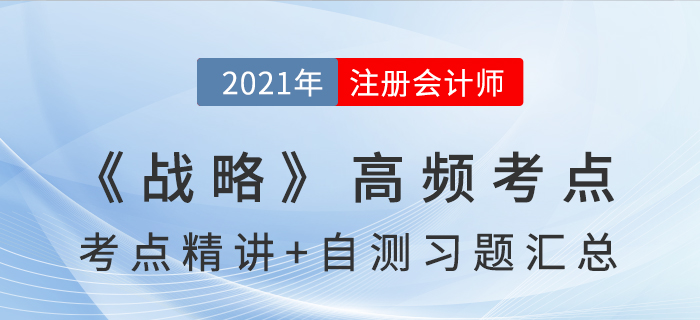 2021年CPA《戰(zhàn)略》高頻考點(diǎn)+自測(cè)習(xí)題匯總