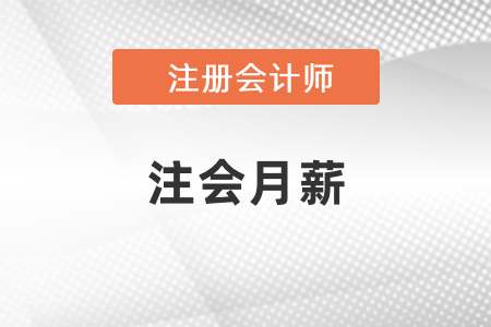 注會月薪有多少