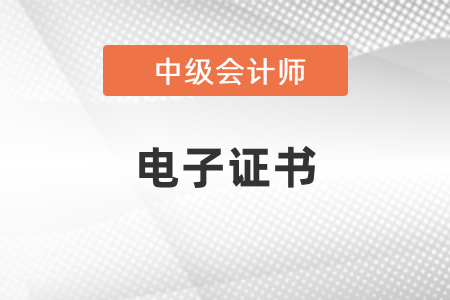 怎么查看中級(jí)會(huì)計(jì)資格電子證書
