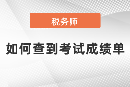 如何查到稅務(wù)師考試成績單