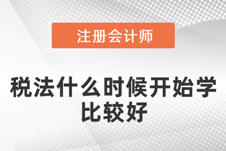 注會稅法什么時候開始學比較好？