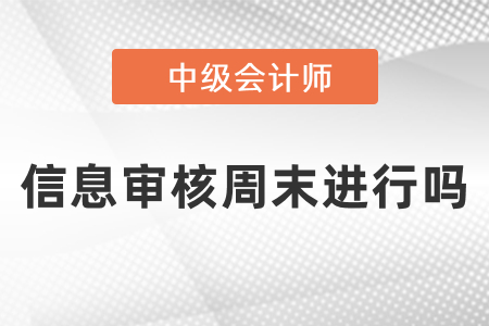 中級會計信息審核周末進行嗎？