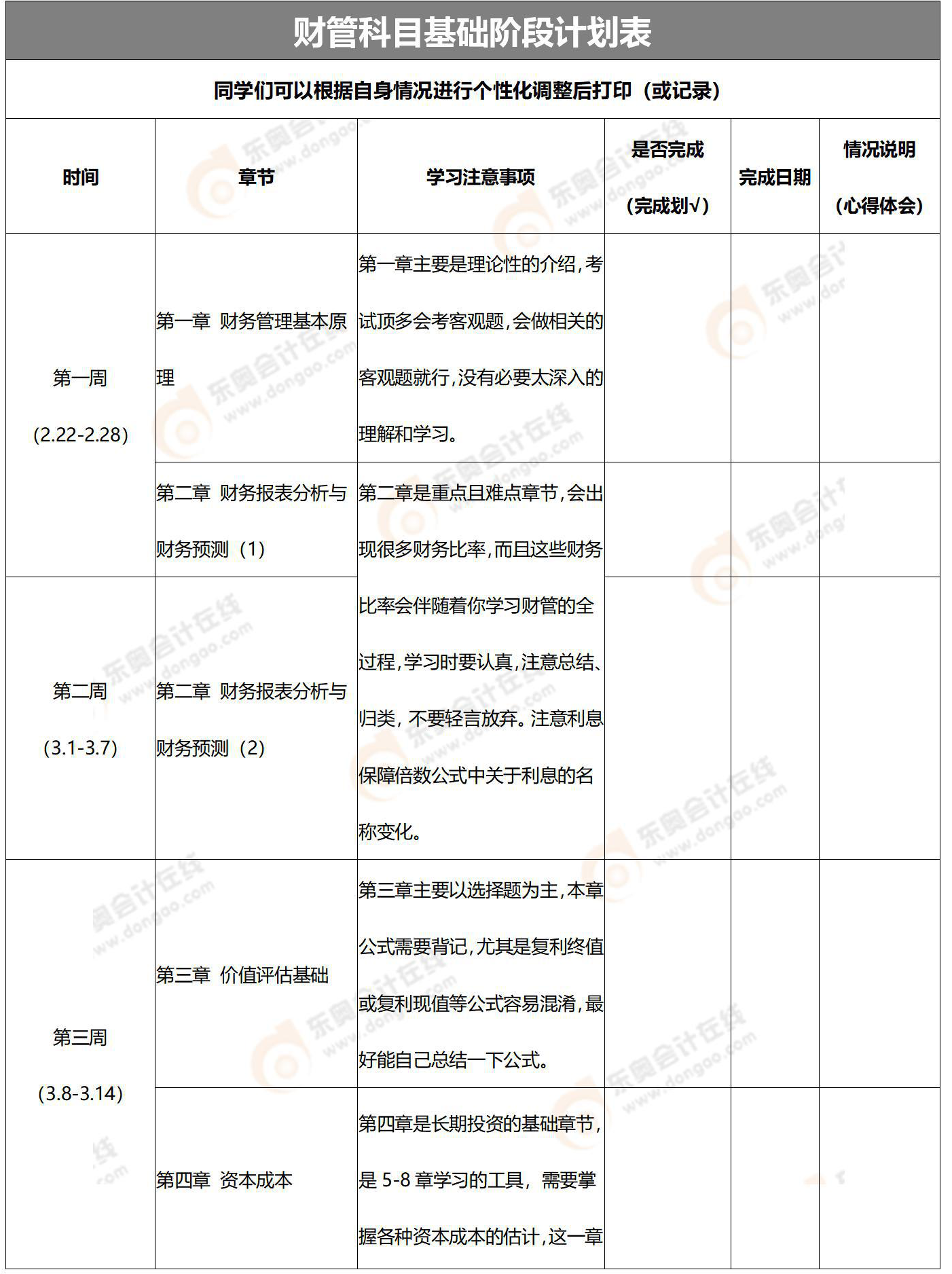 學習計劃