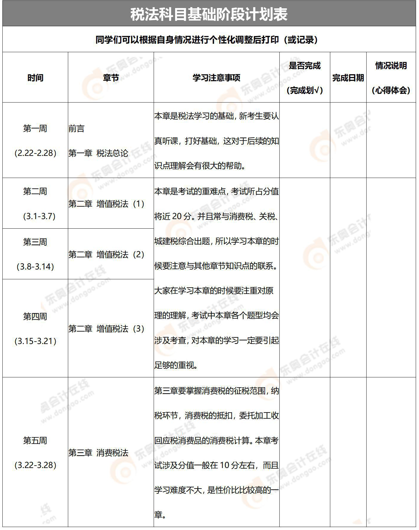 學習計劃