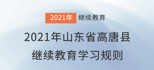 2021年山東省高唐縣會計繼續教育學習規則