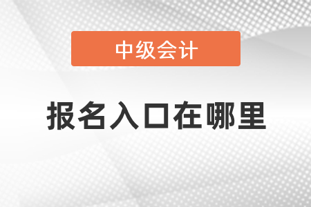 報(bào)名入口中級(jí)會(huì)計(jì)師在哪里