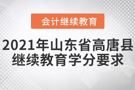 2021年山東省高唐縣會(huì)計(jì)繼續(xù)教育學(xué)分要求