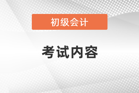 2021年初級會計考試內容
