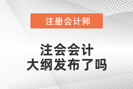 2021年注會會計大綱發布了嗎