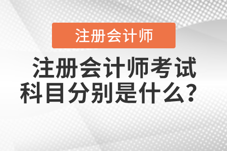 注冊會計師考試科目分別是什么？