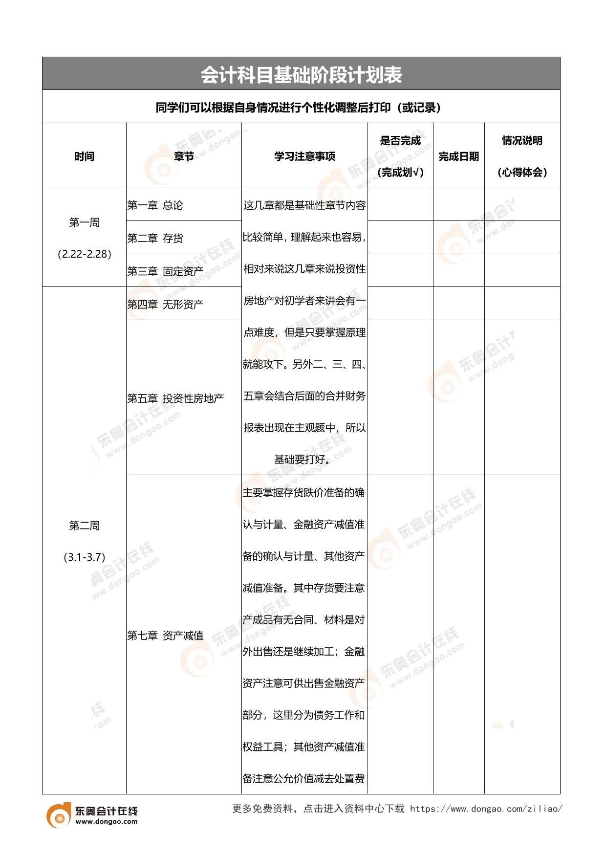計(jì)劃表