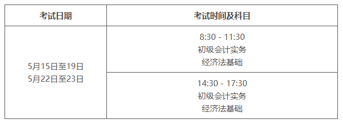 2021年初級會(huì)計(jì)考試時(shí)間