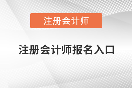 注冊會計師報名入口開通了嗎？