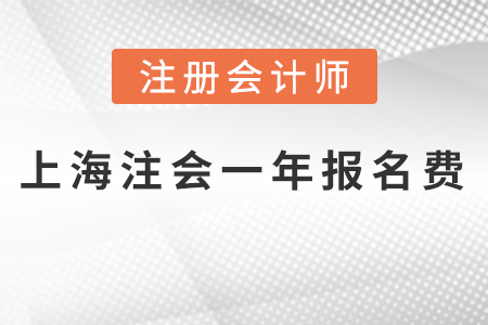 上海2021年注會一科報名費多少錢？