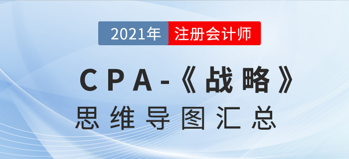 2021年CPA《戰略》思維導圖匯總