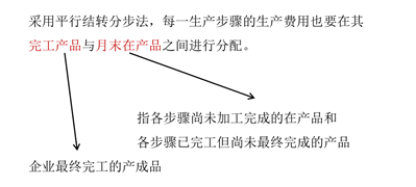 平行結轉分步法下的完工在產劃分