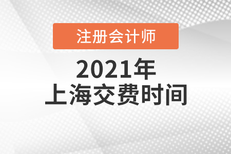 上海2021年注會報名交費時間