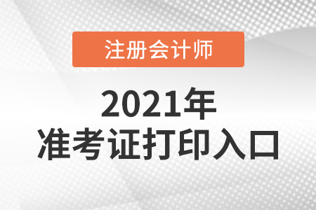 2021年注會考試準考證打印入口