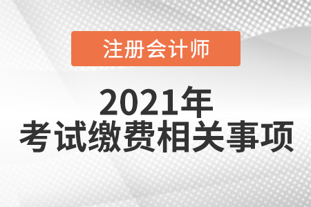 關于2021cpa考試繳費的注意事項