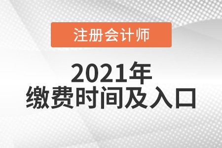 2021年注冊會計師交費已開始附交費入口