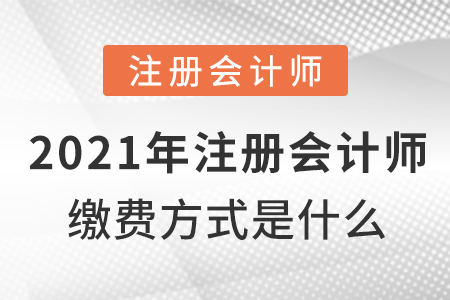 2021年注冊會計師繳費方式是什么？