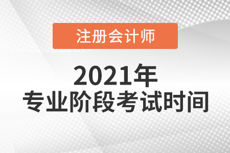注冊會計師考試專業階段哪天考