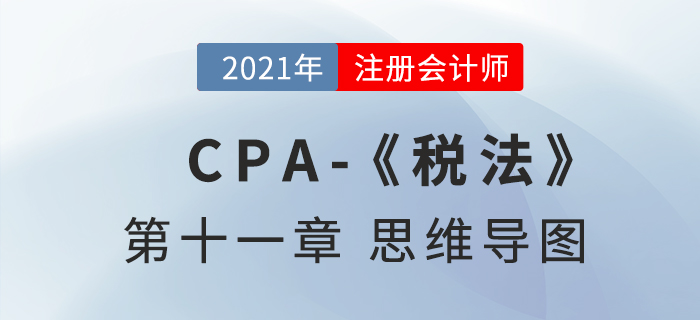 2021年注會《稅法》第十一章思維導圖
