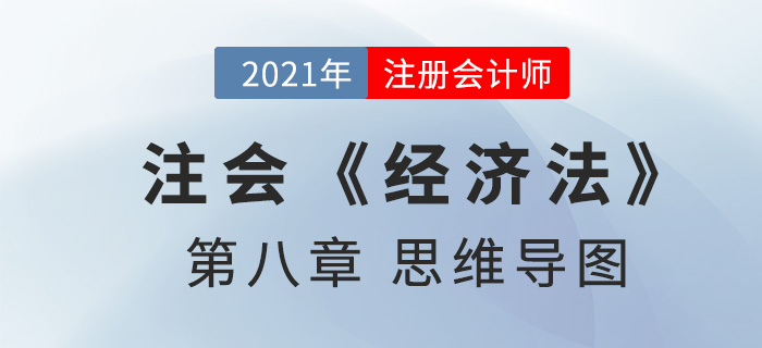 2021年CPA《經濟法》第八章思維導圖
