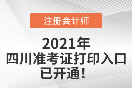 2021年四川省內江注冊會計師準考證下載入口已開通