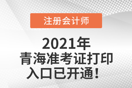 青海2021年注冊會計師準考證下載網站已開通